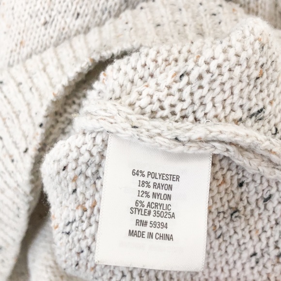 Speckled cream sweater + buttons on sleeves - Picture 6 of 7